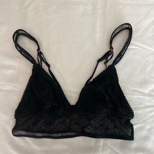 Aerie Black Triangle Bra